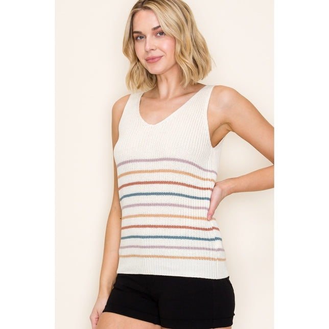 Striped Tank Sweater