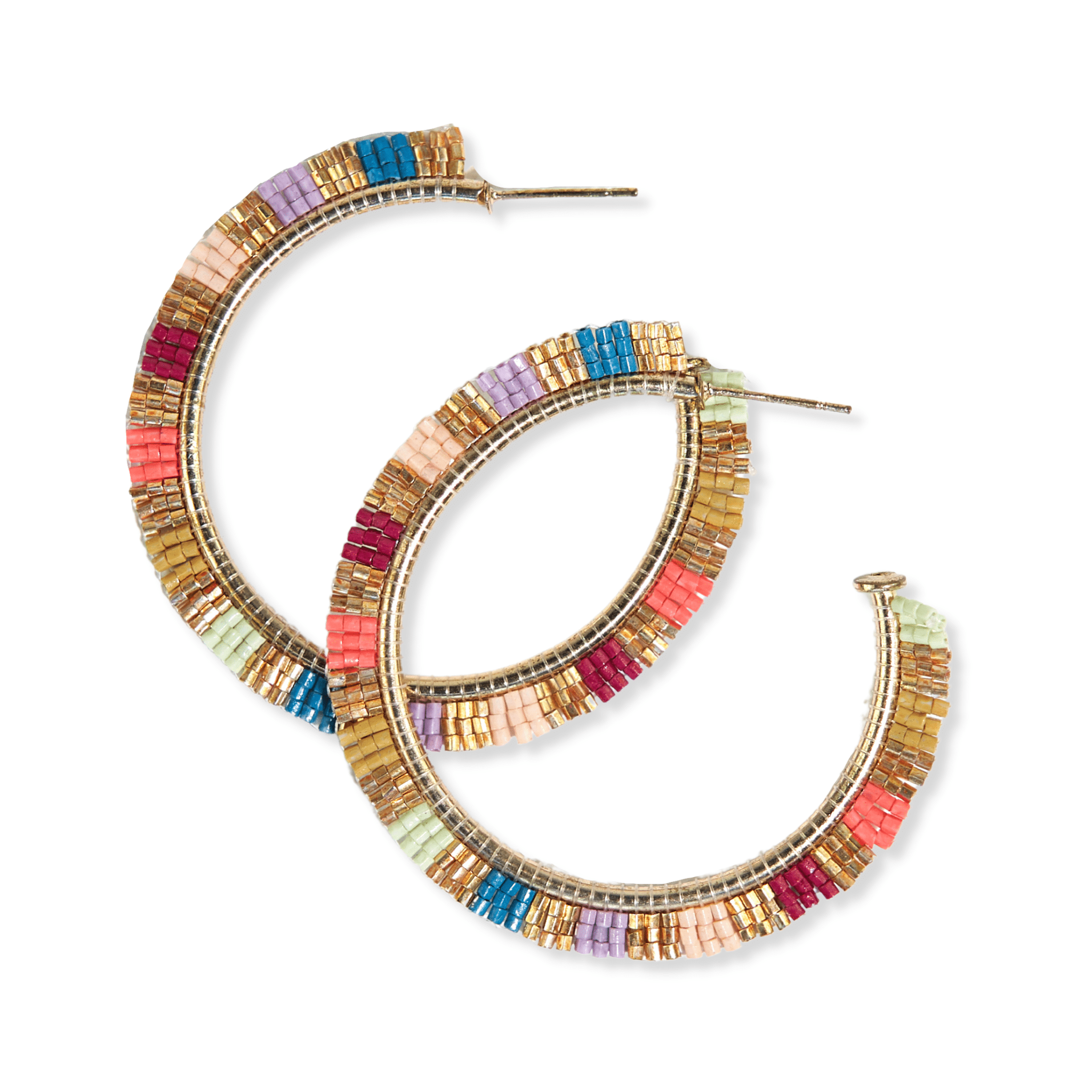 Nora Striped Hoop Earrings