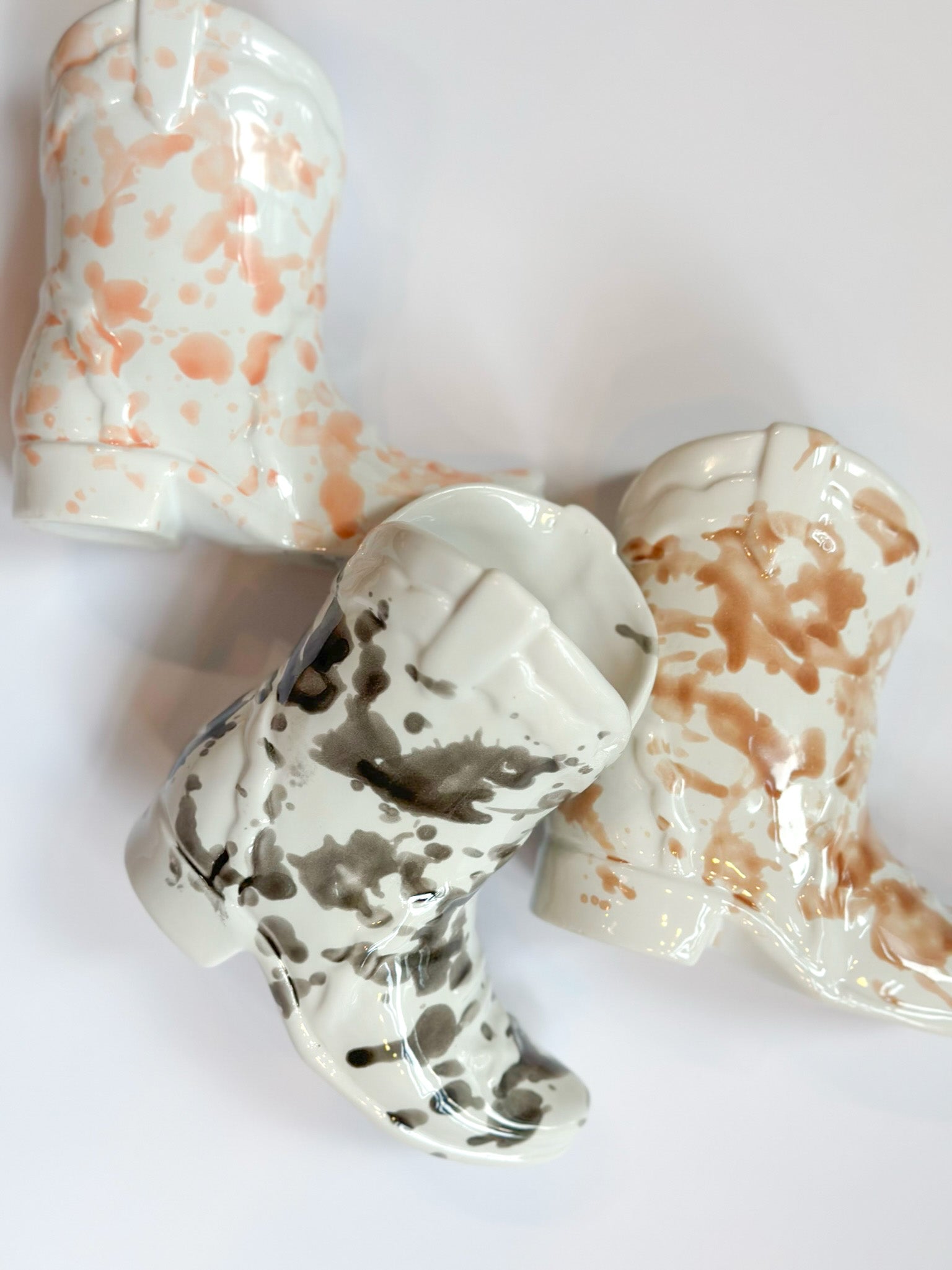 Cowboy Splatter Boot Candle
