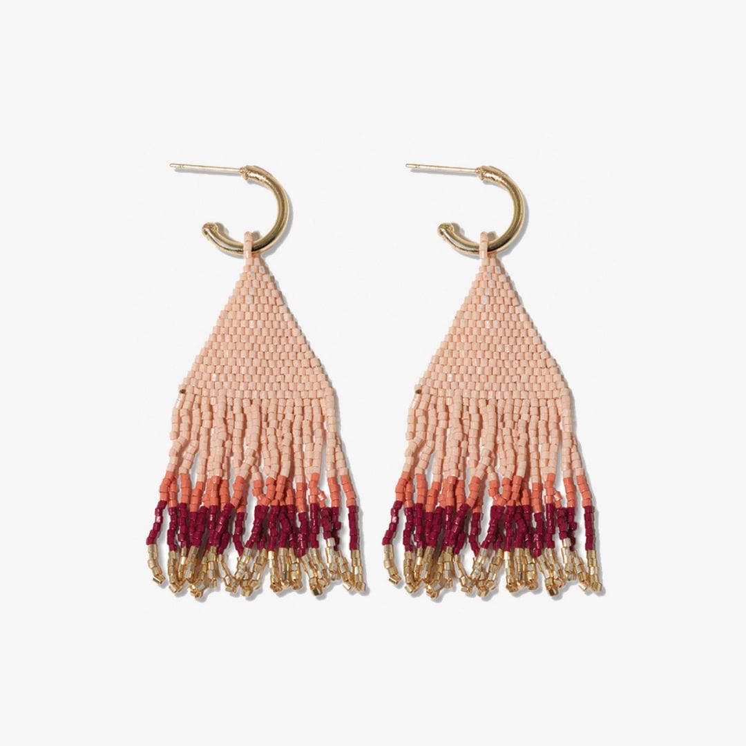 James Mini Hoop Fringe Earrings