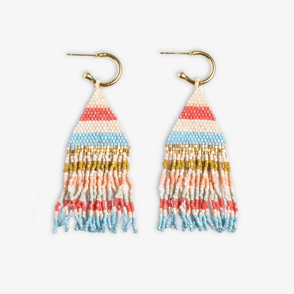 James Mini Hoop Fringe Earrings
