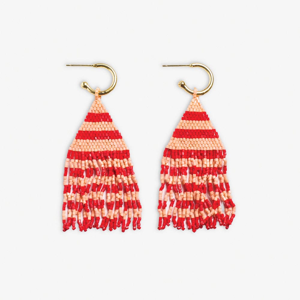 James Mini Hoop Fringe Earrings