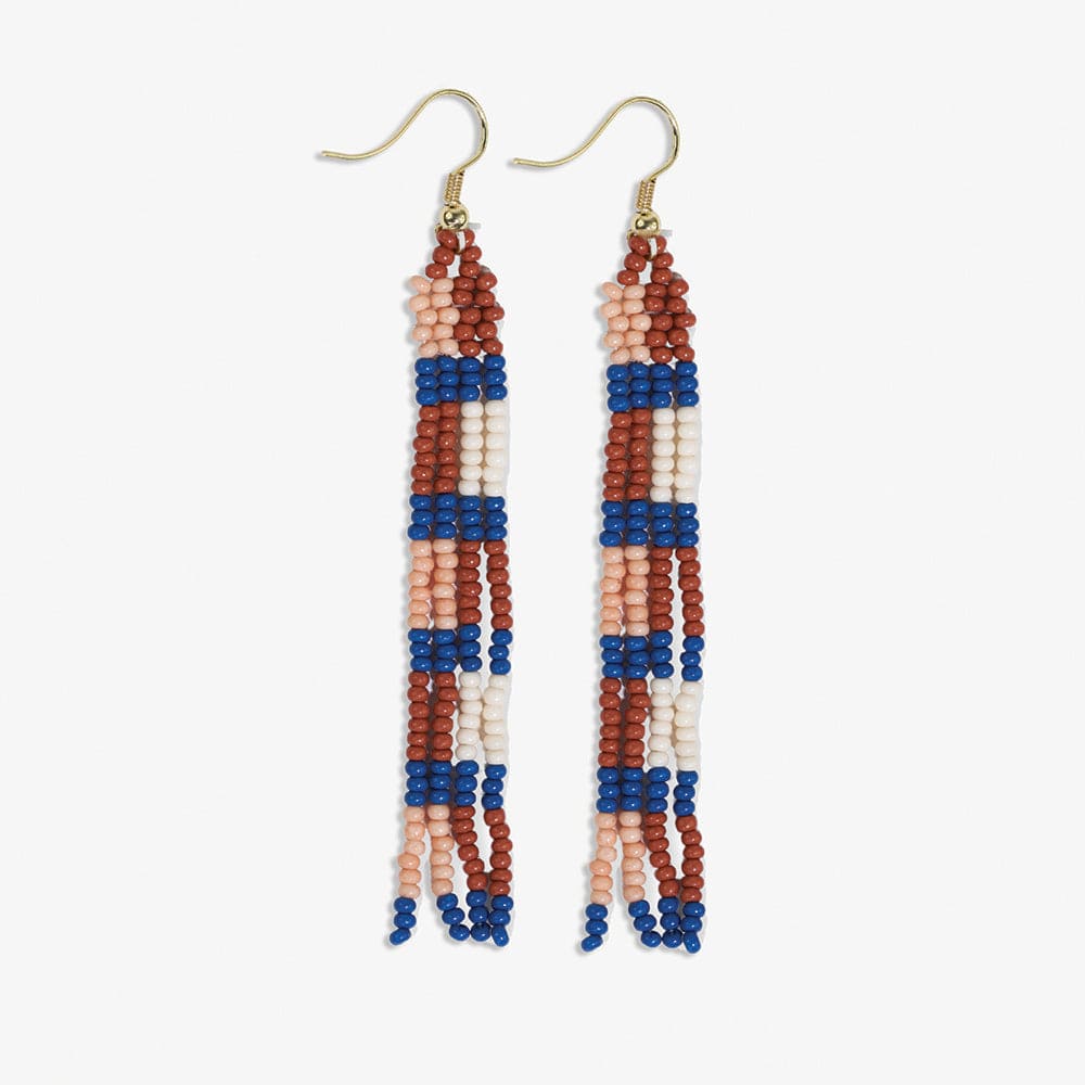 June Petite Pattern Fringe Earrings