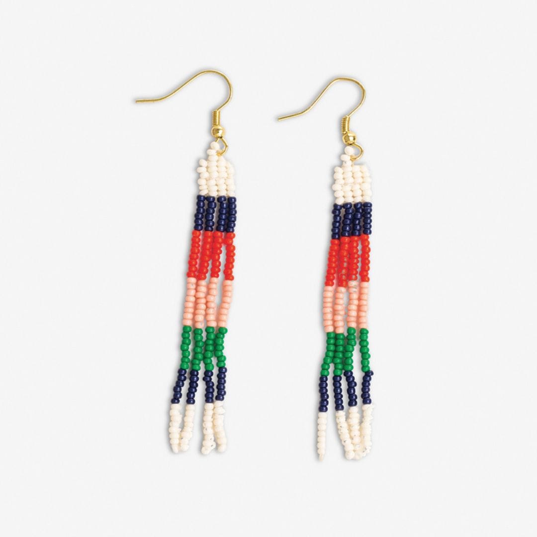 June Petite Pattern Fringe Earrings