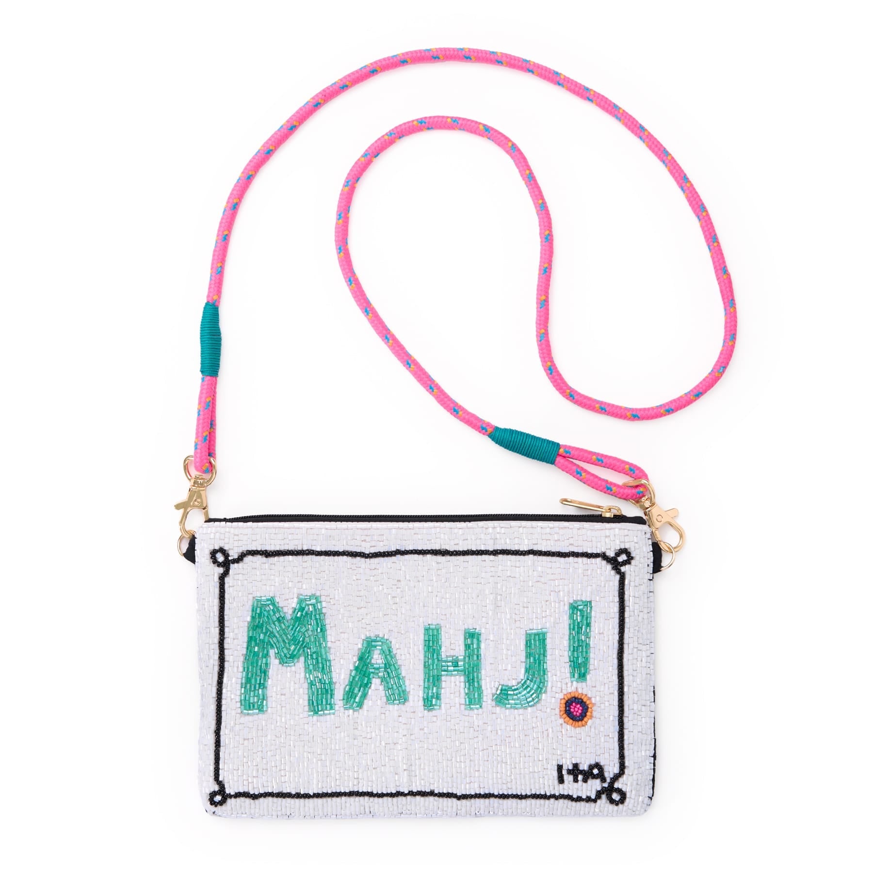 Leila Mahjong Beaded Clutch