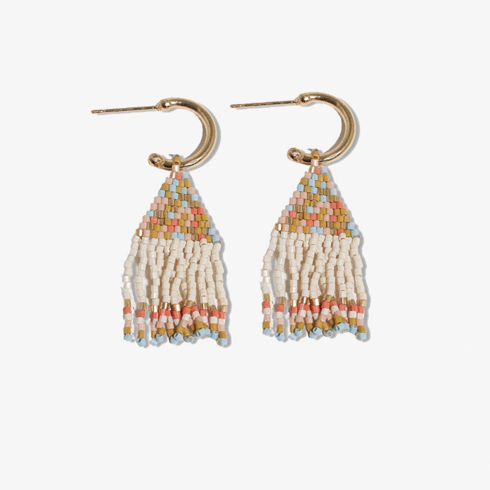 Leta Mini Hoop Fringe Earrings