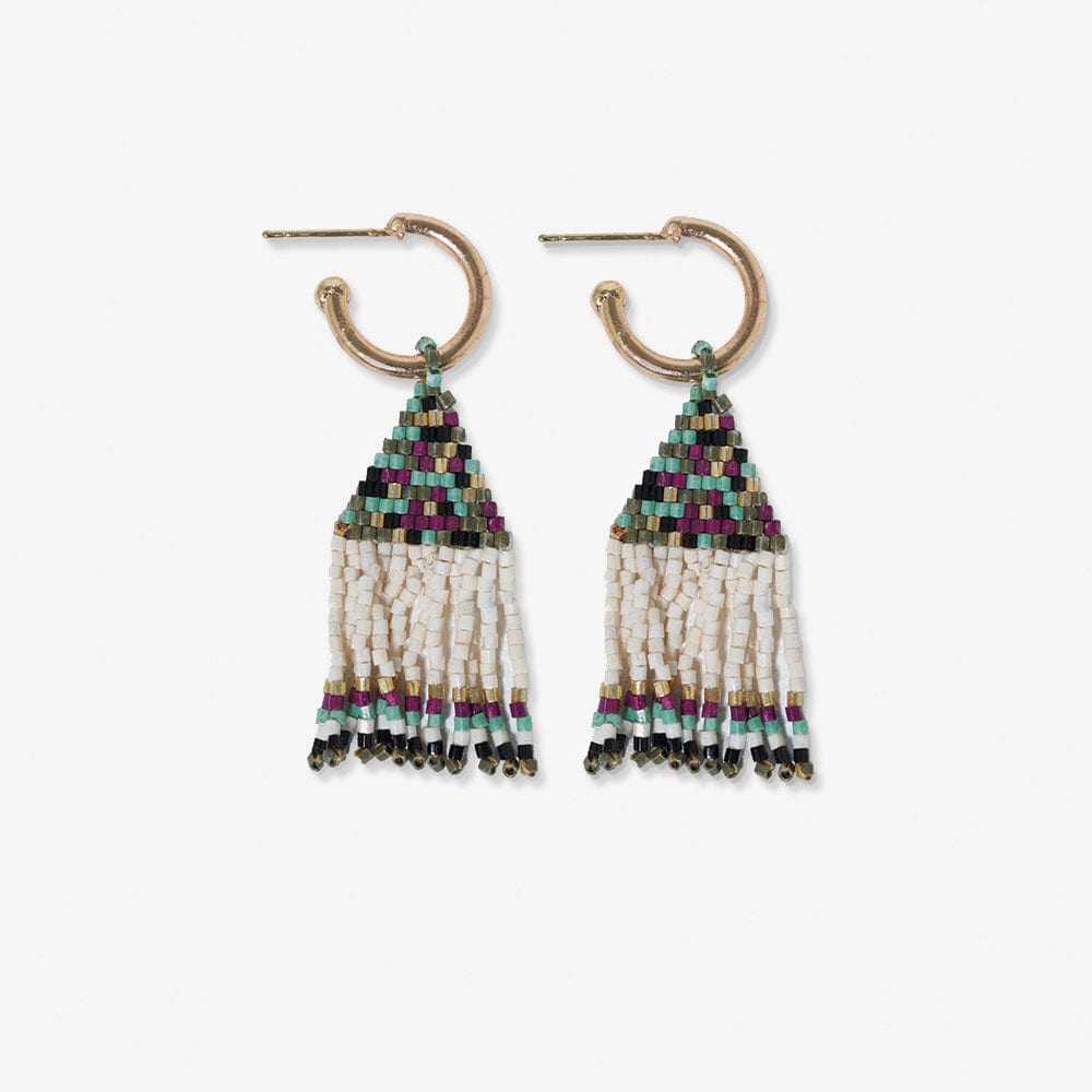 Leta Mini Hoop Fringe Earrings