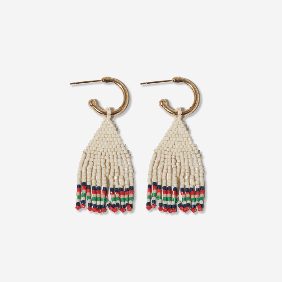Leta Mini Hoop Fringe Earrings