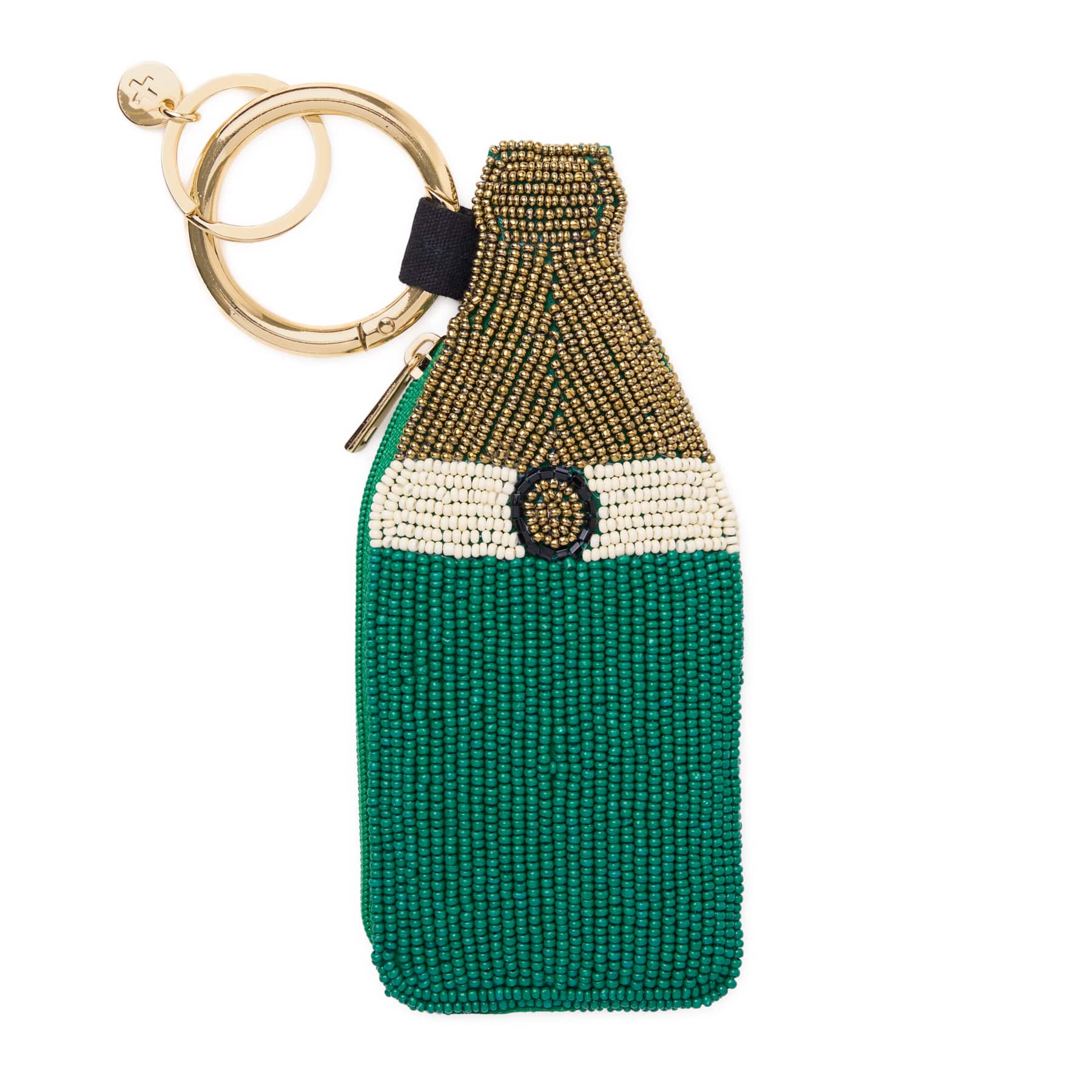Mary Champagne Beaded Coin Purse