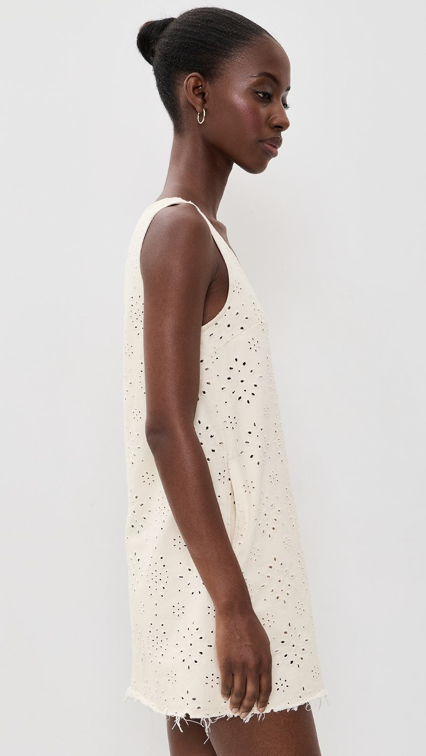 Abrea Broderie Denim Dress