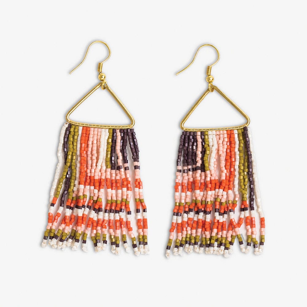 Paige Ascending Beaded Fringe Earrings
