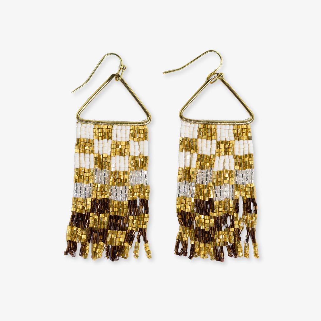 Paige Ascending Beaded Fringe Earrings