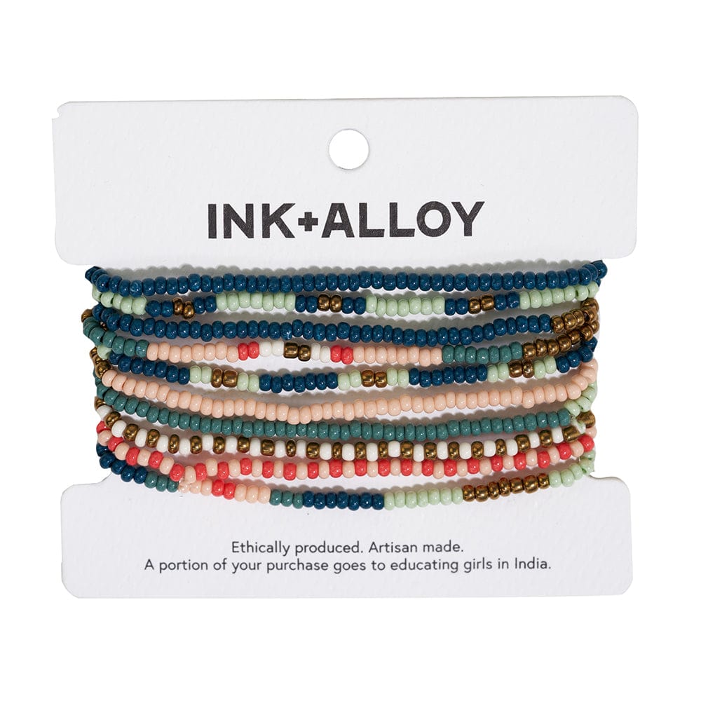 Sage Beaded Stretch Bracelets