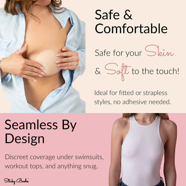 Non-Adhesive Sticky Boobs - Tan