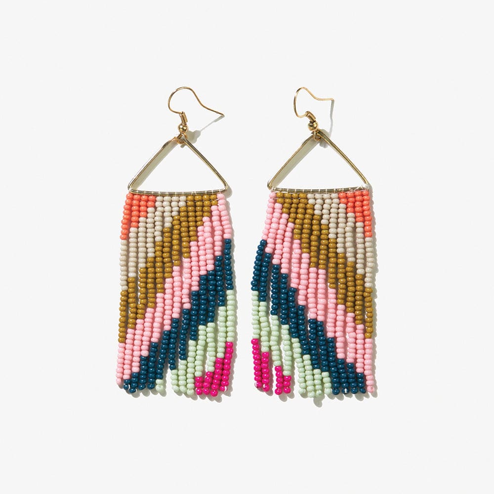 Whitney Triangle Beaded Earrings