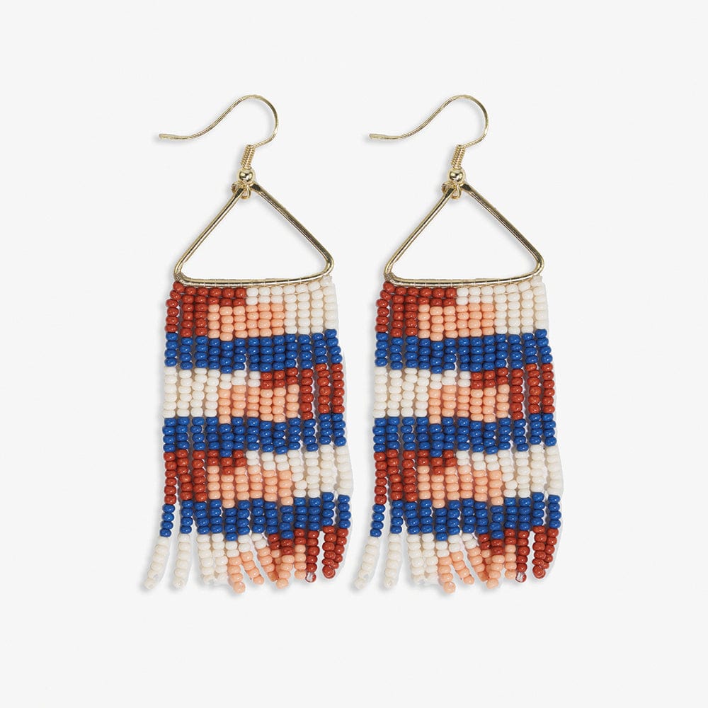 Whitney Triangle Beaded Earrings