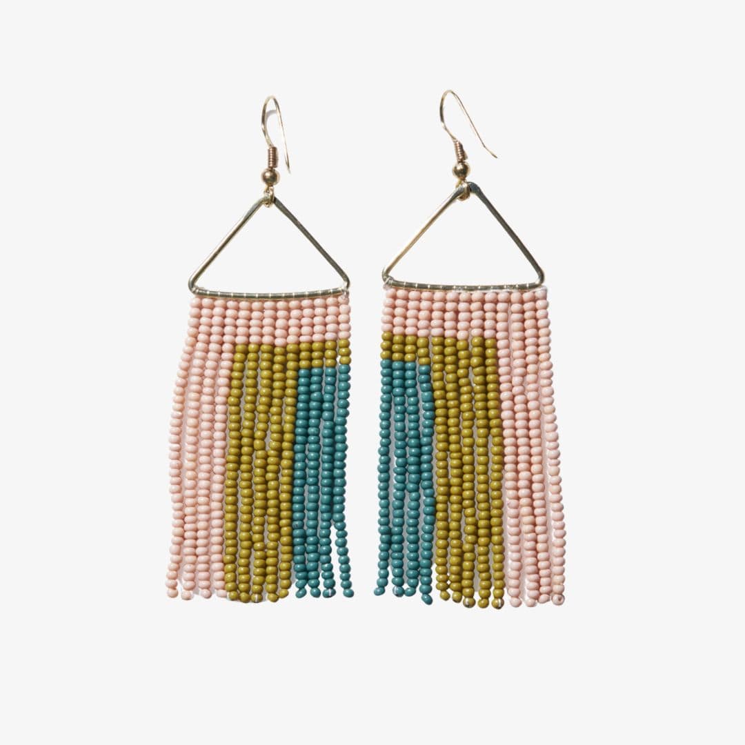 Whitney Triangle Beaded Earrings