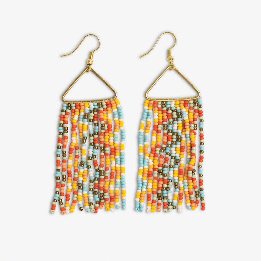 Whitney Triangle Beaded Earrings