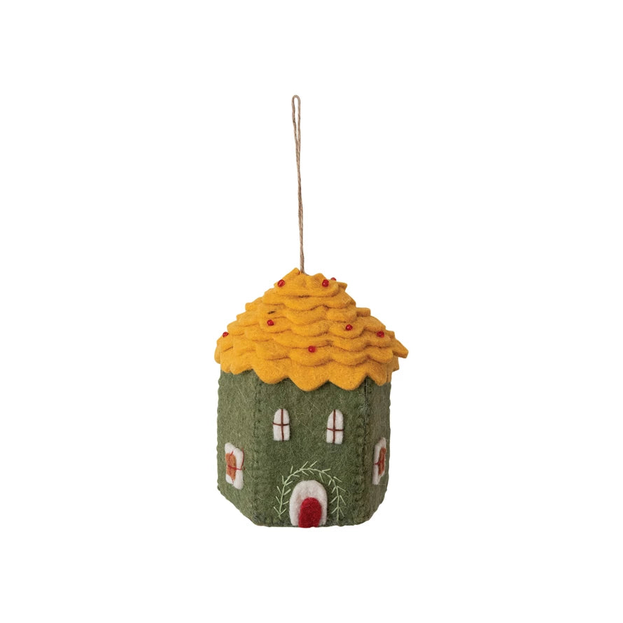 Green House Felt Ornament