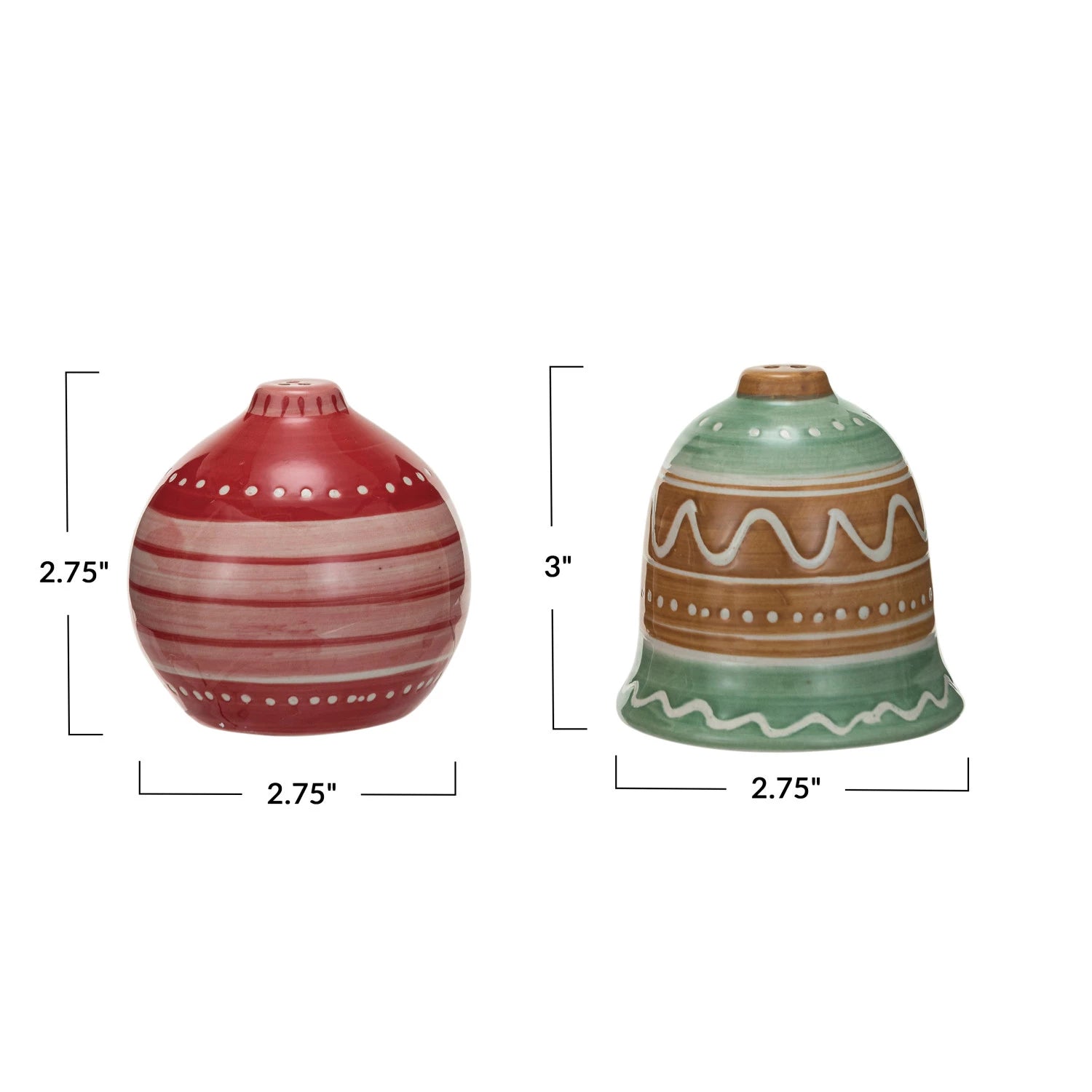 Ornament Salt + Pepper Shaker Set