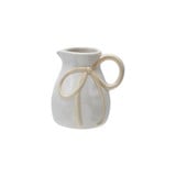 Holiday Bow Stoneware Pitcher