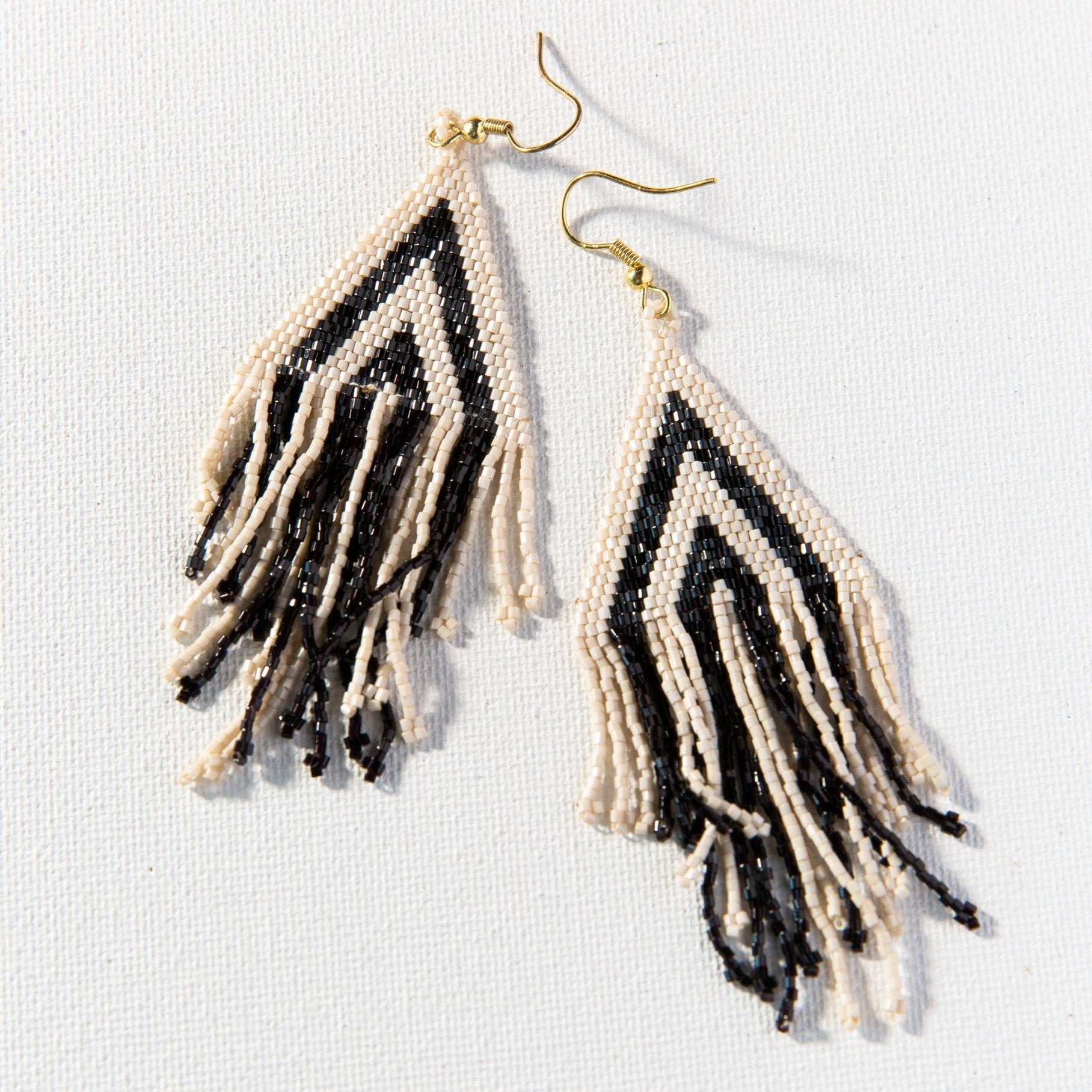 Haley Stacked Triangle Fringe Earrings