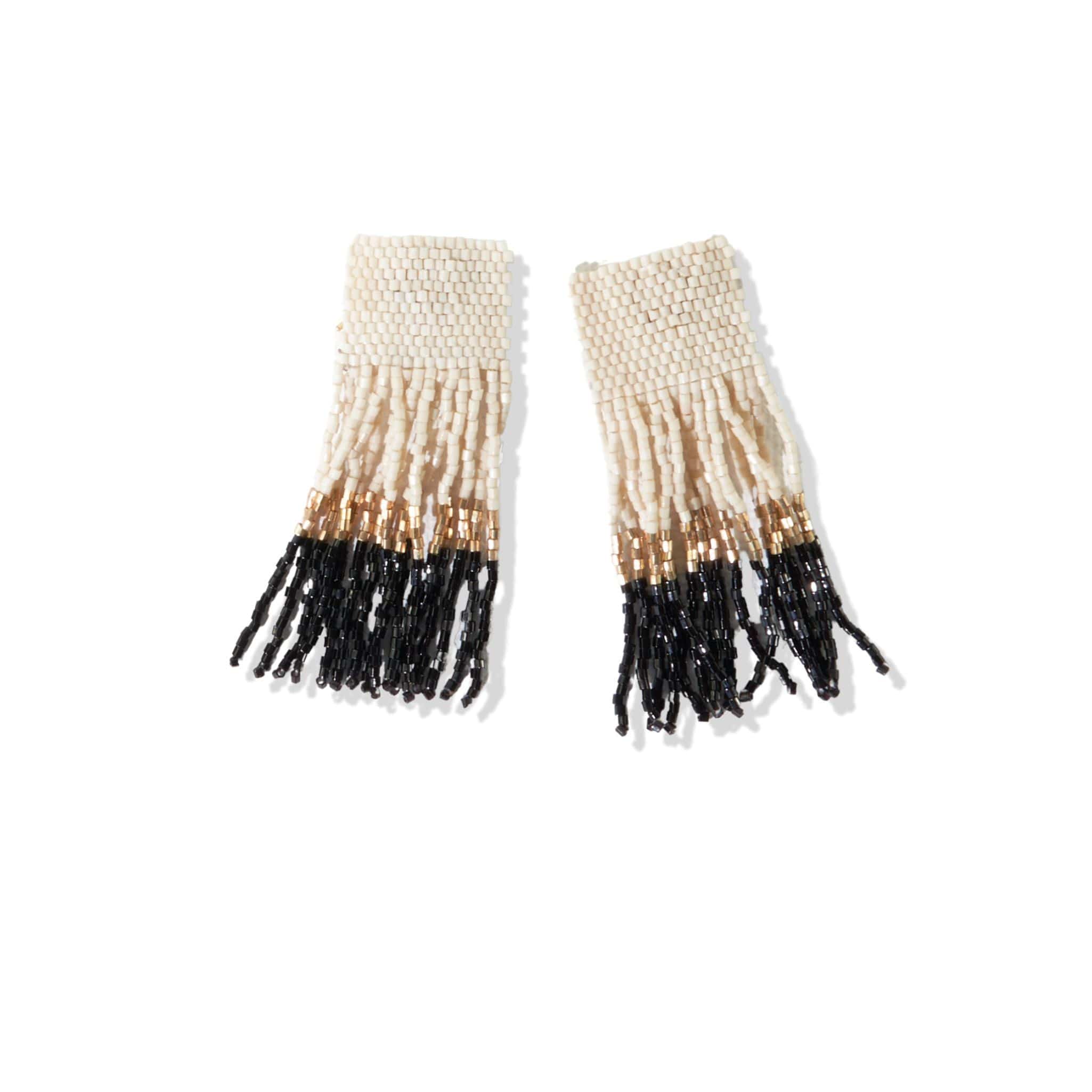 Ava Geo Luxe Fringe Earrings
