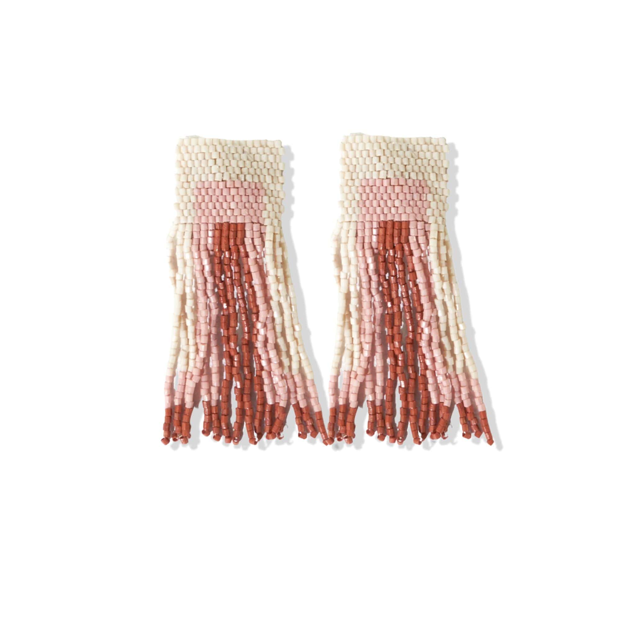 Ava Geo Luxe Fringe Earrings