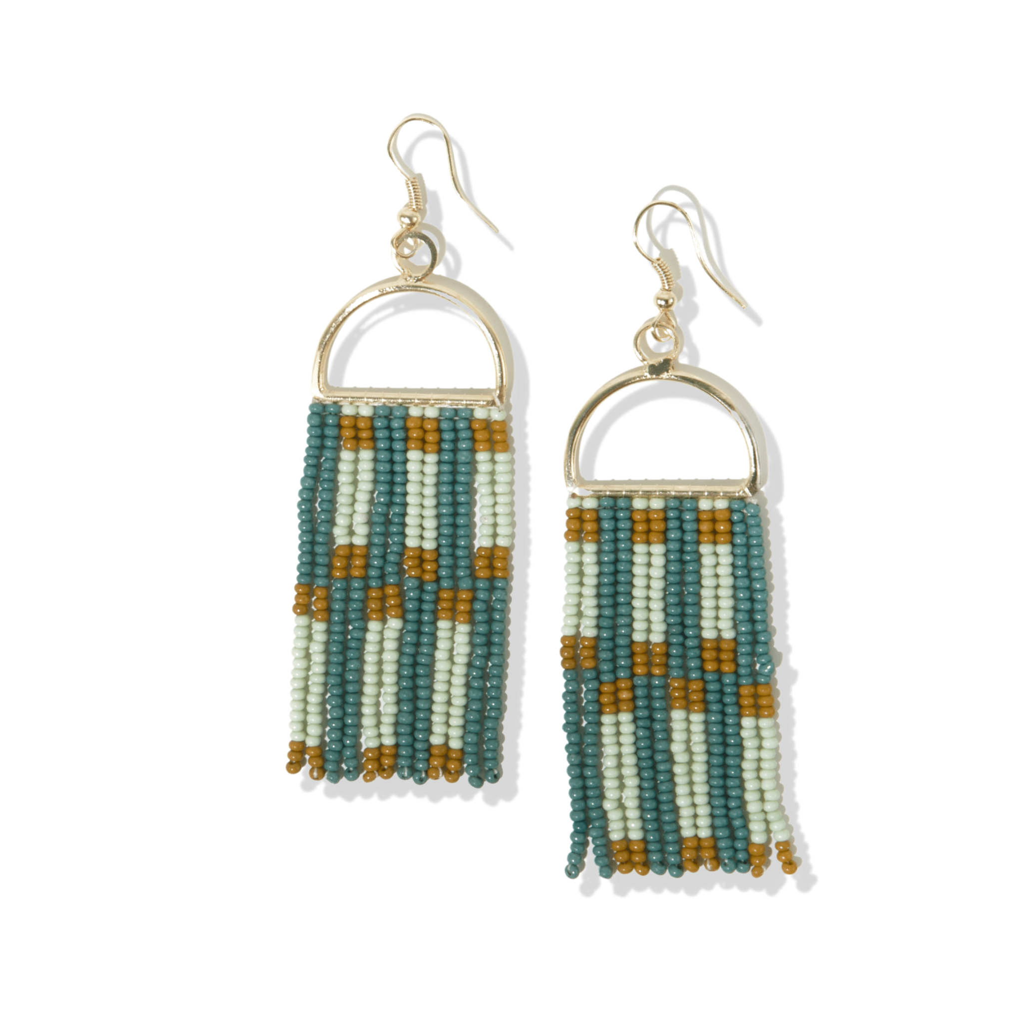Allison Arch Fringe Beaded Earrings