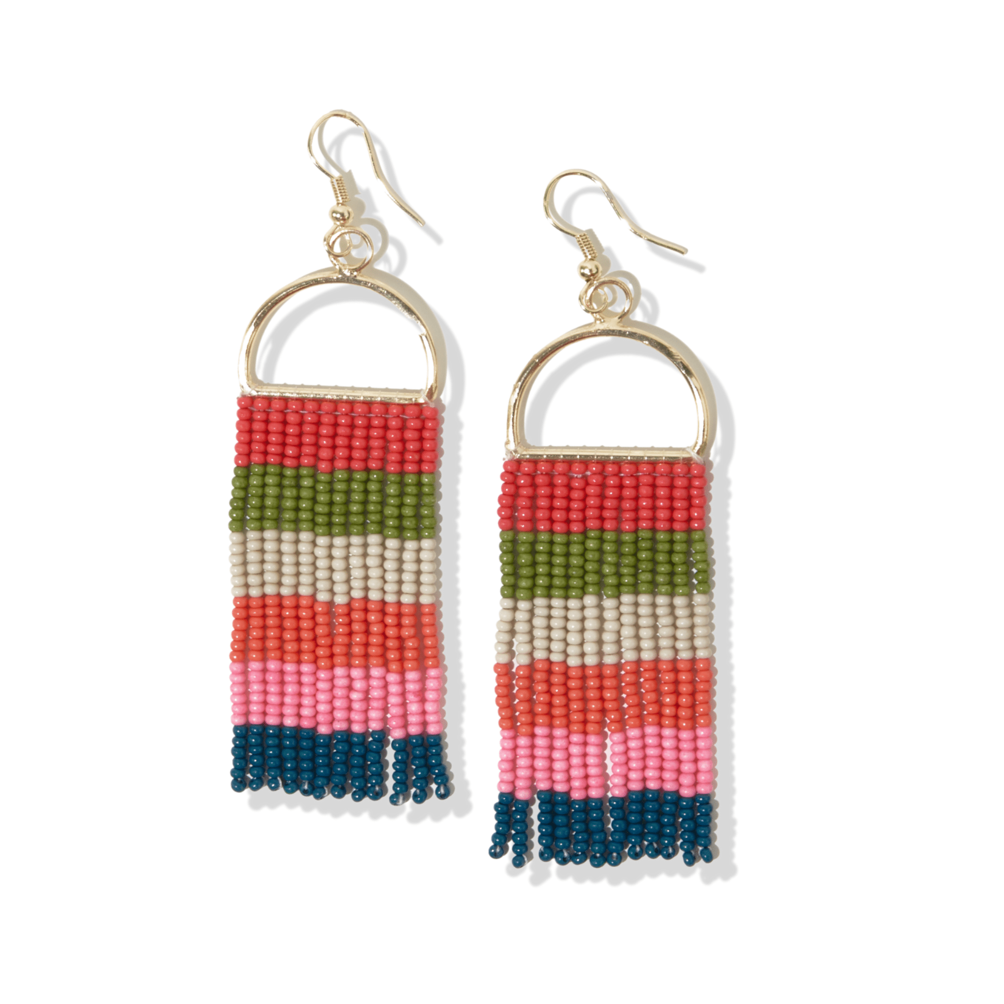 Allison Arch Fringe Beaded Earrings