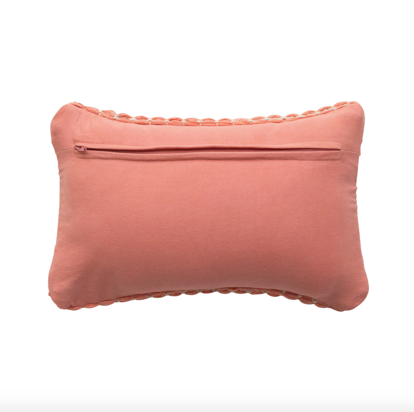 Red + Pink Holiday Woven Lumbar Pillow