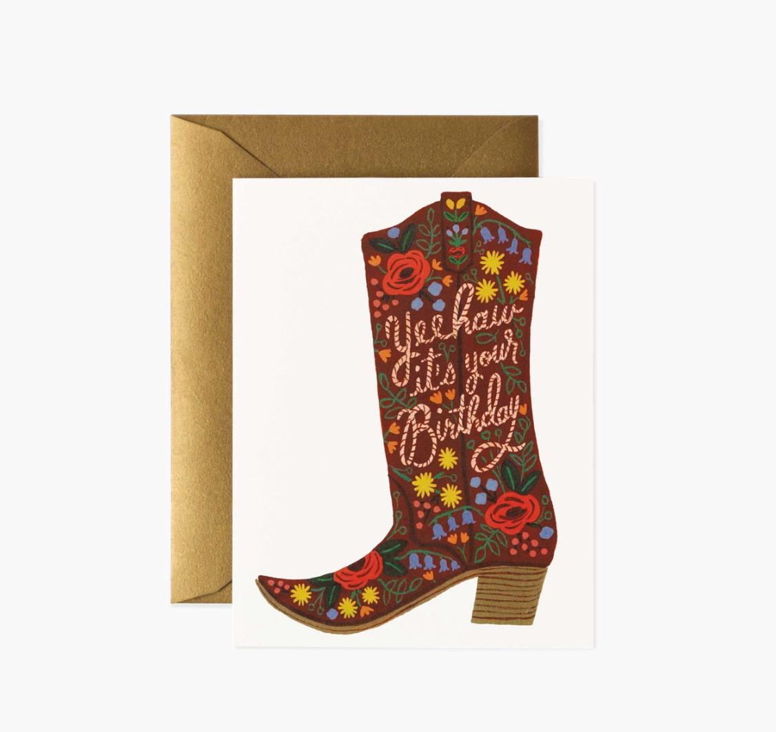 Birthday Boot Greeting Card