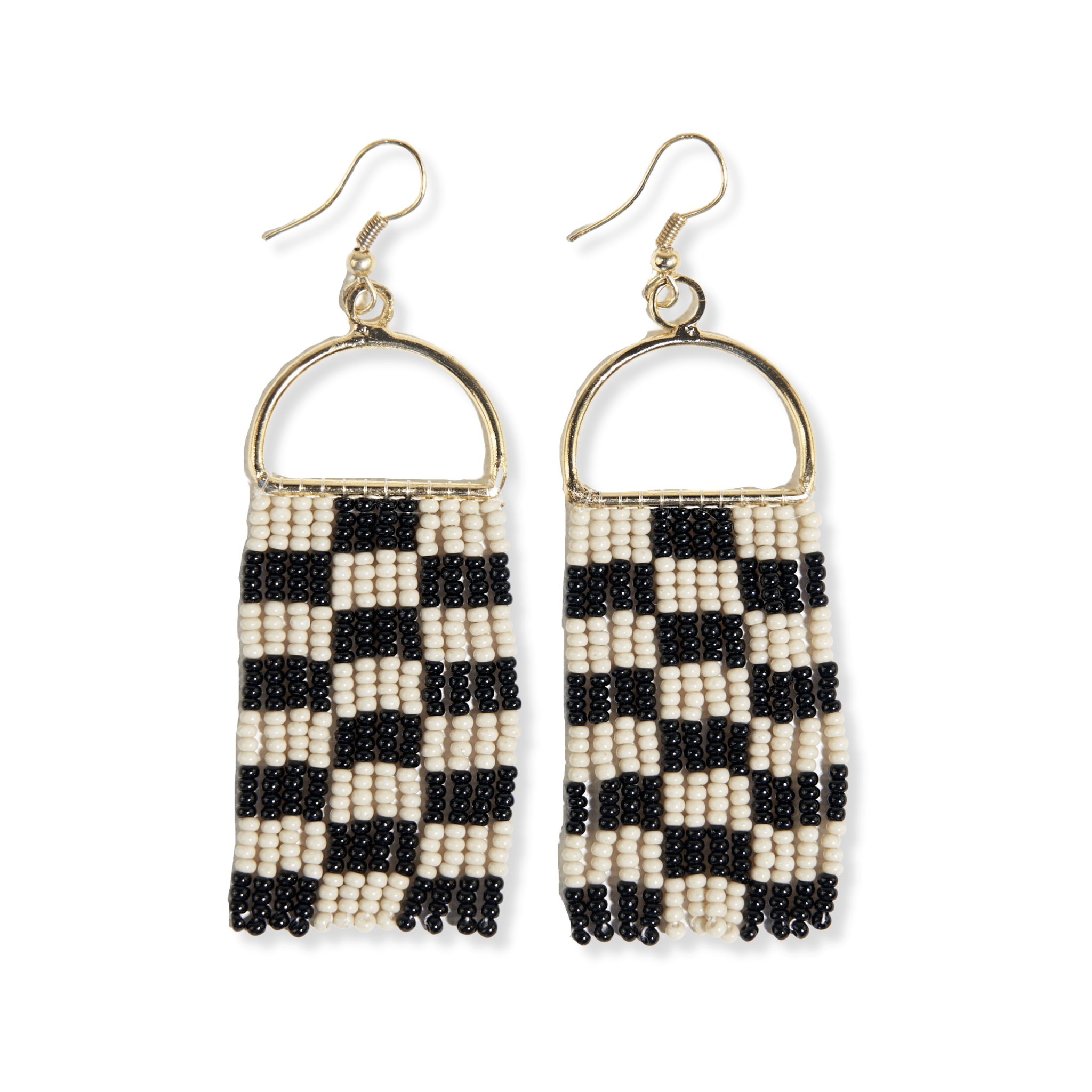Allison Arch Fringe Beaded Earrings