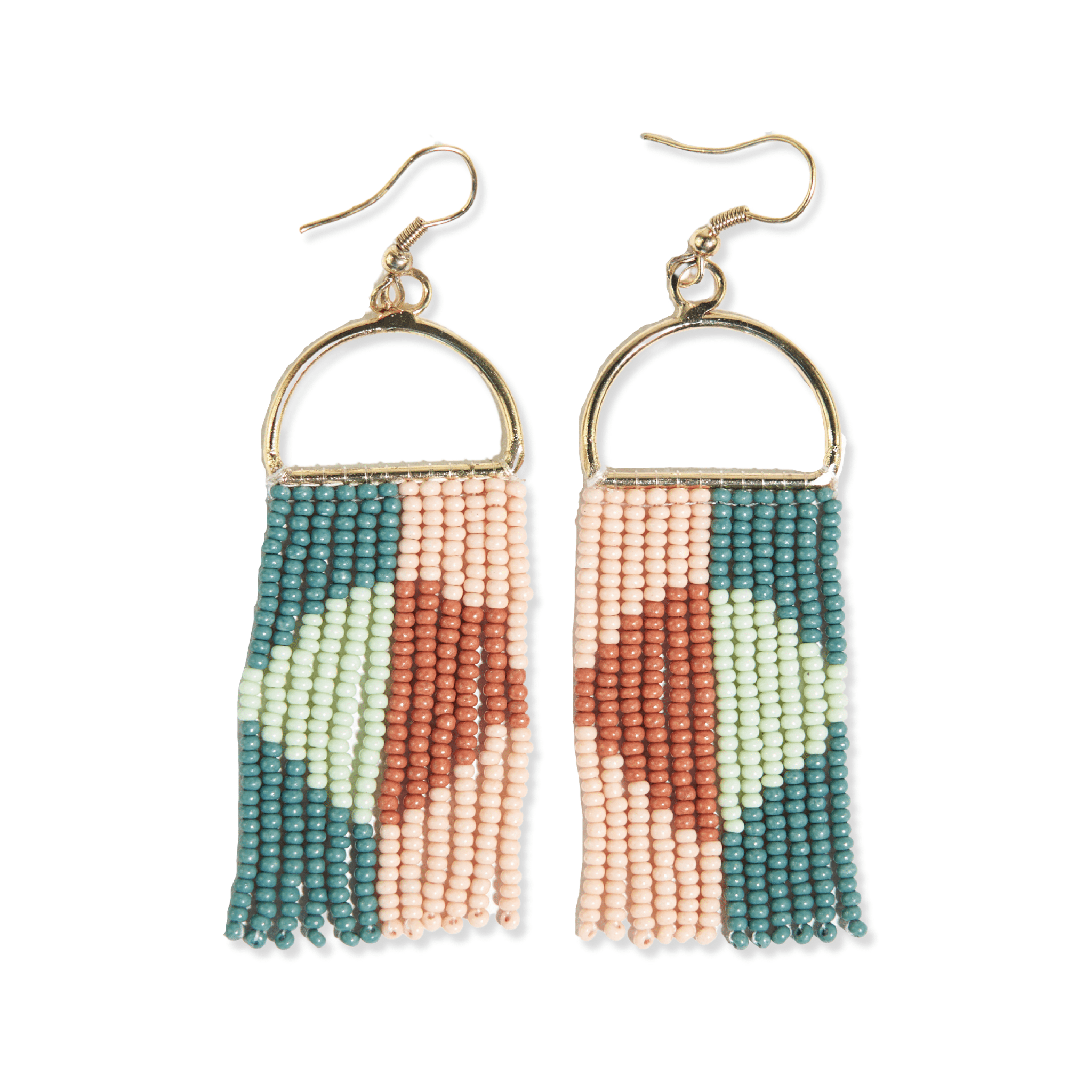 Allison Arch Fringe Beaded Earrings