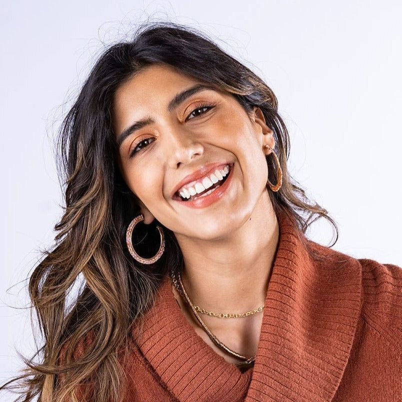 Nora Striped Hoop Earrings