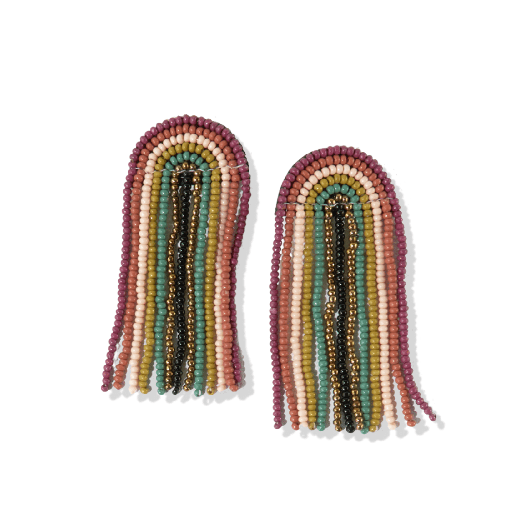 Skylar Rainbow Fringe Beaded Earrings