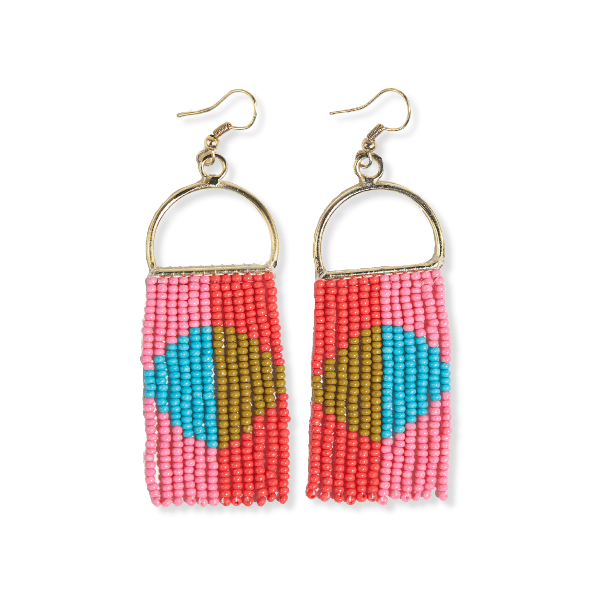 Allison Arch Fringe Beaded Earrings