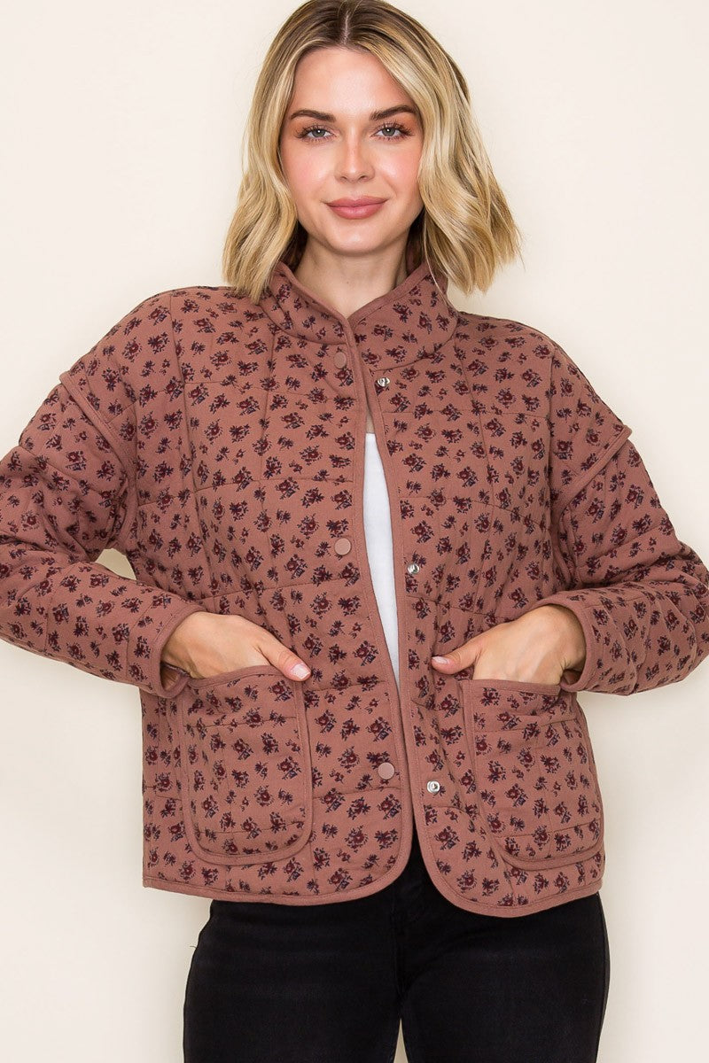 Mauve Meadown Quilted Jacket