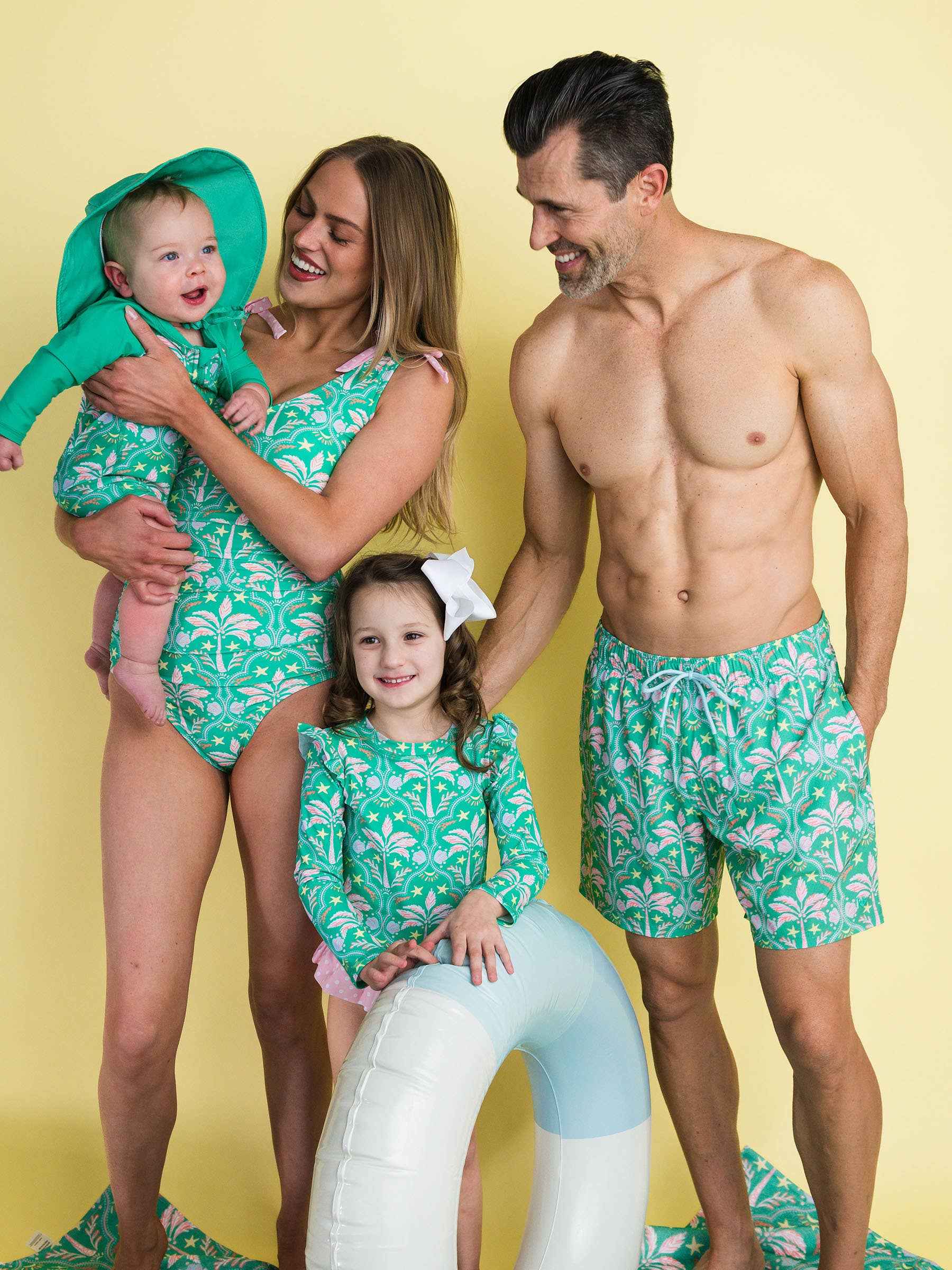 One Piece Rash Guard Swimsuit - Coconut Cabana *FINAL SALE*