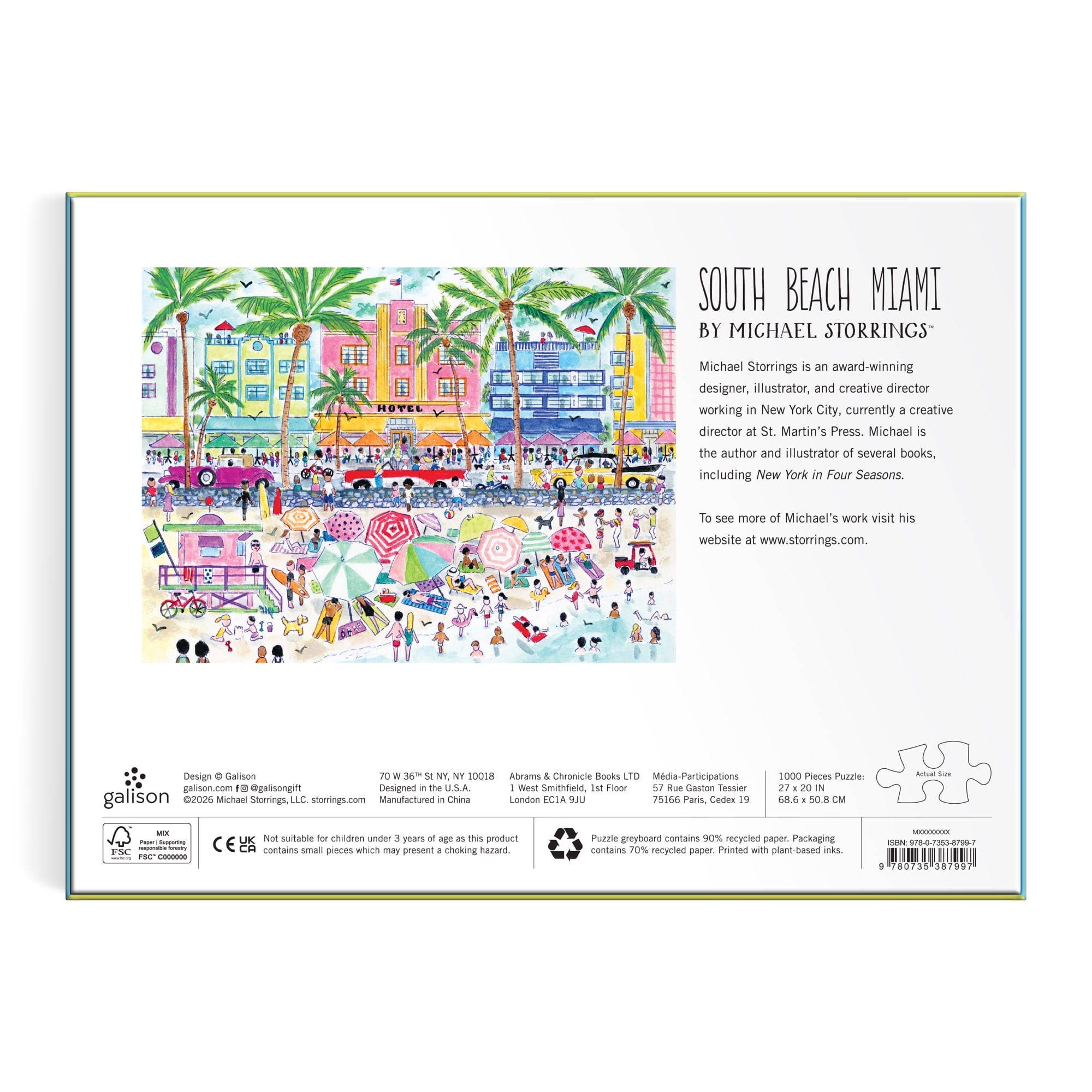South Beach Miami 1000 Piece Puzzle
