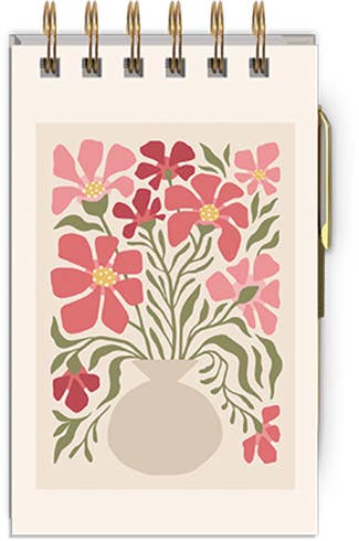 Camellia Spiral Notepad With Pen