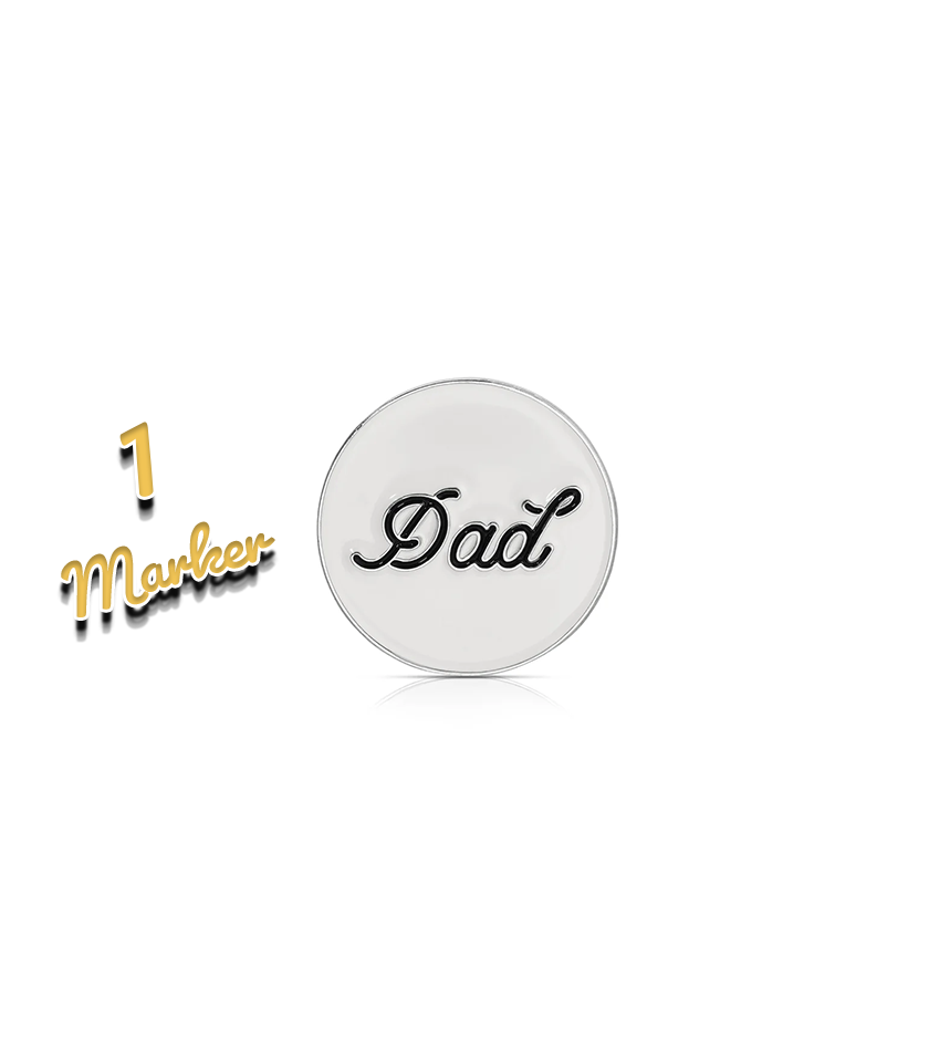 Dad Ball Marker - White