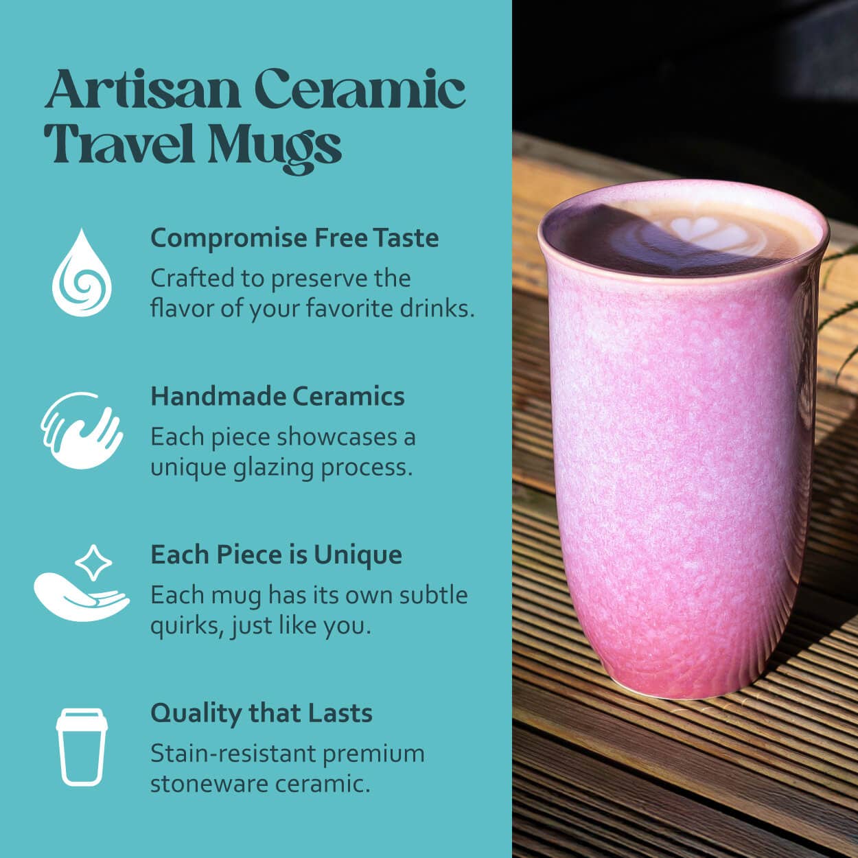 Astral Bloom Ceramic Travel Mug – 16 oz