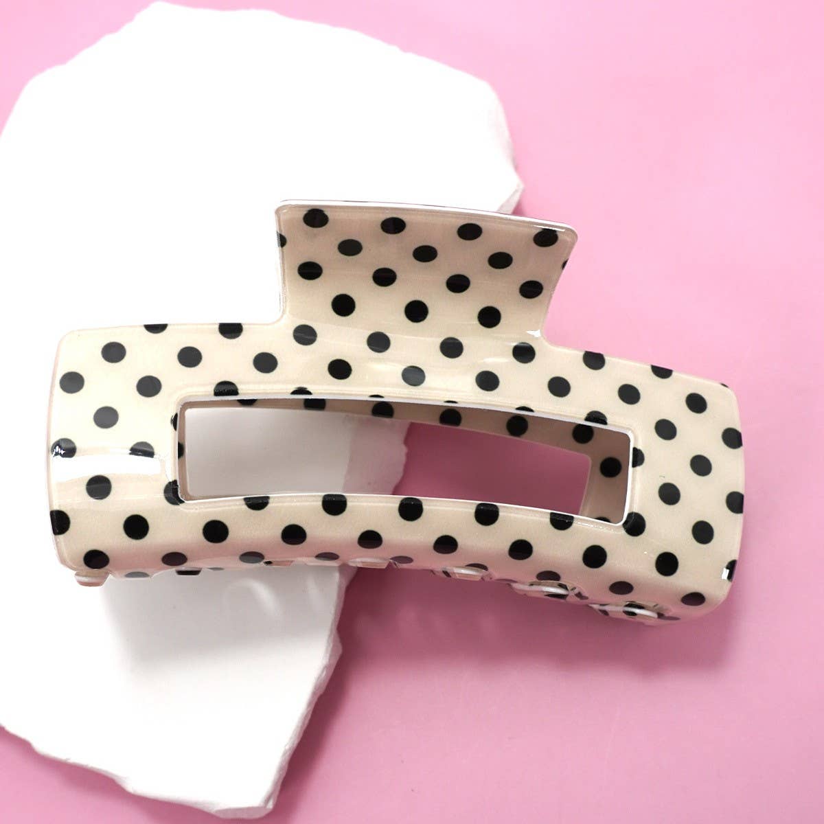 Polka Dot Hair Claw Clip