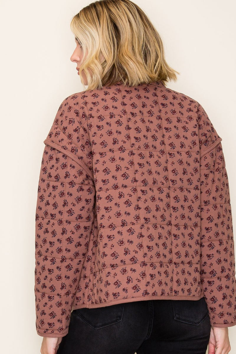Mauve Meadown Quilted Jacket