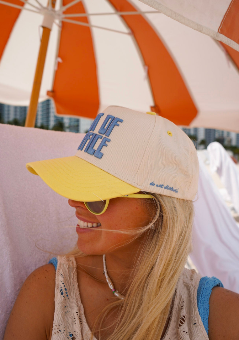 Out of Office Trucker Hat - Butter Yellow