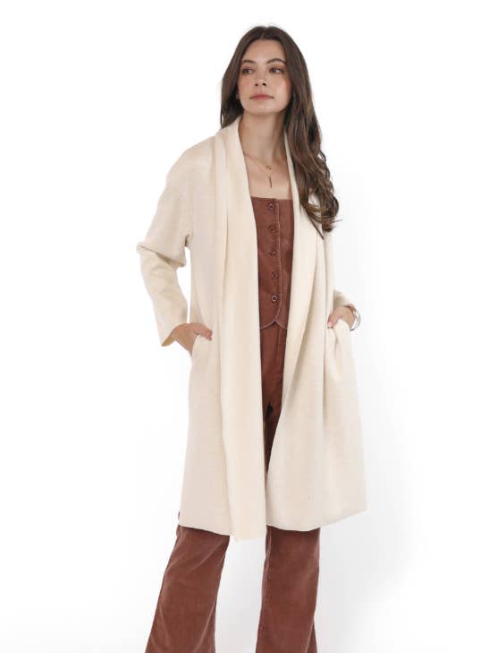 Alessia Shawl Collar Open Coat