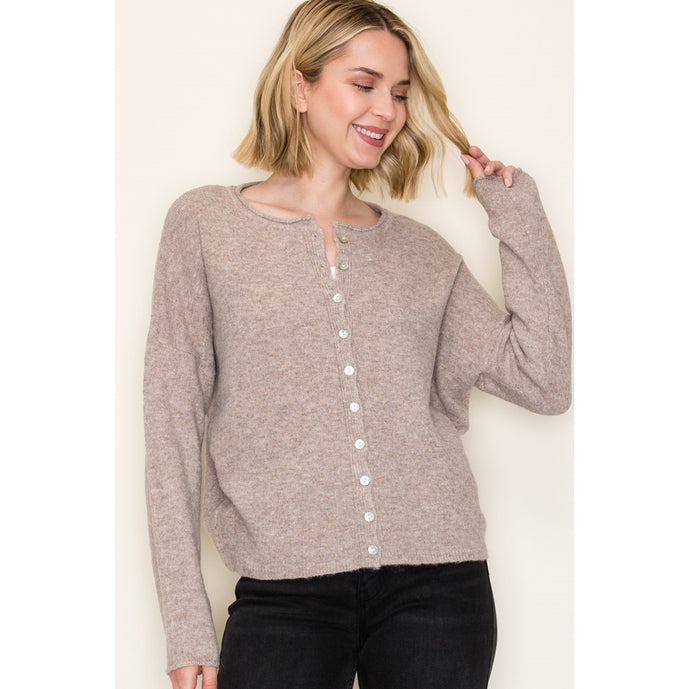 Crisp Air Cardigan - Mocha