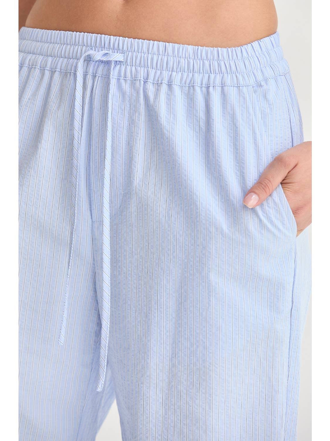Deni Textured Striped Pants