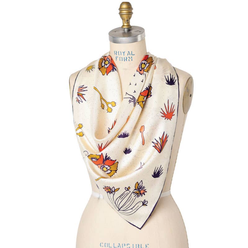 I Am Free Cactus Silk Scarf